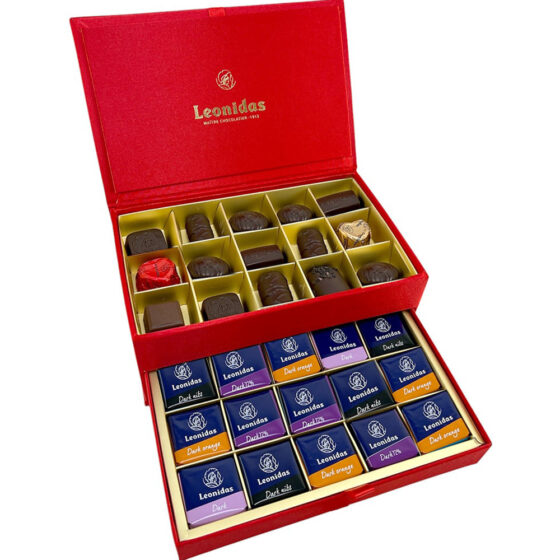 60 Dark Leonidas Chocolates In Luxury Jewellery Box