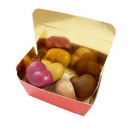 4 Limited Edition Chocolate Hearts, Love Token Favour Box