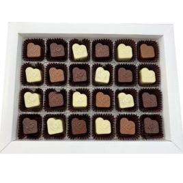 Tray of no added sugar Leonidas chocolates