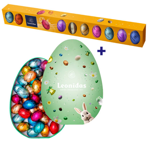 30 Assorted Mini Eggs Gift Box & 12 Leonidas Mini Egg Tube