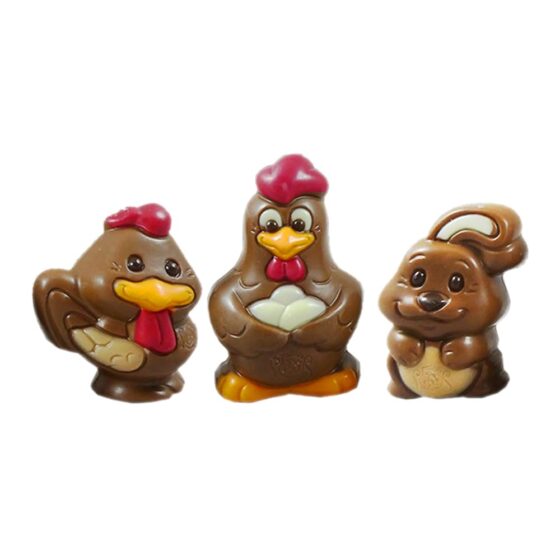 Easter Figures, Trio of Hen, Rabbit & Chick, Gluten Free